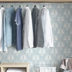 Blue Moon Rabbit Peel & Stick Wallpaper