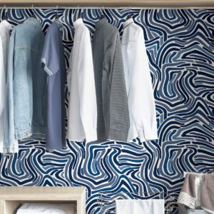 Blue Spirited Peel & Stick Wallpaper