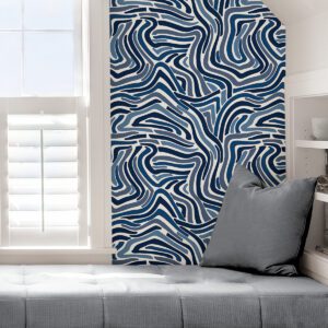 Blue Spirited Peel & Stick Wallpaper