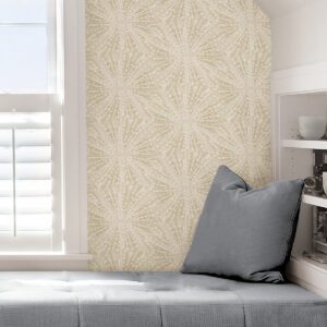 Soft Gold Sunburst Peel and Stick Wallpaper