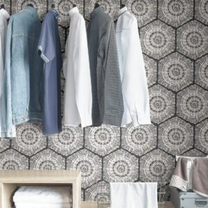 Charcoal Harmony Peel and Stick Wallpaper