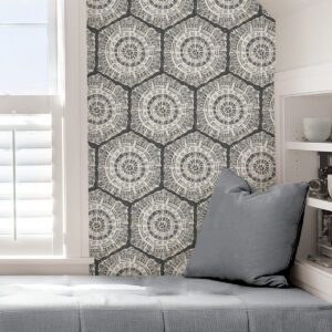 Charcoal Harmony Peel and Stick Wallpaper