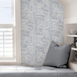Blue Ink Peel and Stick Wallpaper