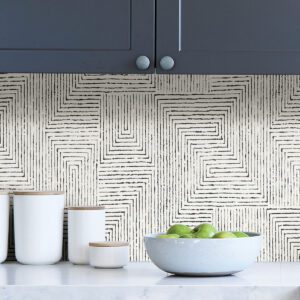 Black Ink Peel and Stick Wallpaper