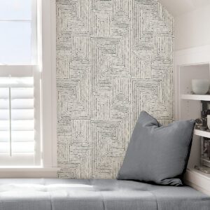 Black Ink Peel and Stick Wallpaper