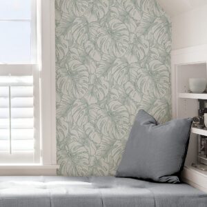Sage Borneo Peel and Stick Wallpaper