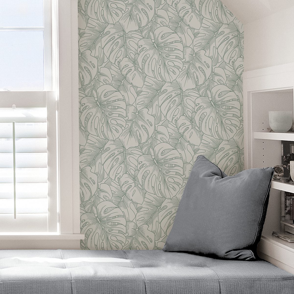 Sage Borneo Peel and Stick Wallpaper