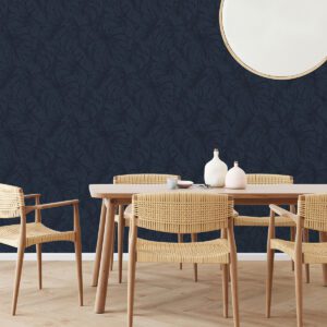 Indigo Borneo Peel and Stick Wallpaper
