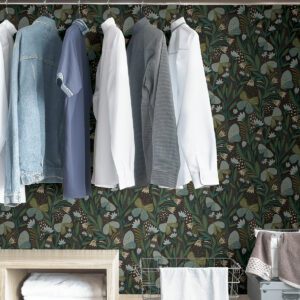 Chocolate Papillon Flutter Peel and Stick Wallpaper