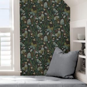 Chocolate Papillon Flutter Peel and Stick Wallpaper