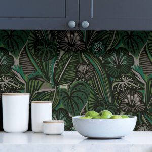 Greens Lotusland Peel and Stick Wallpaper