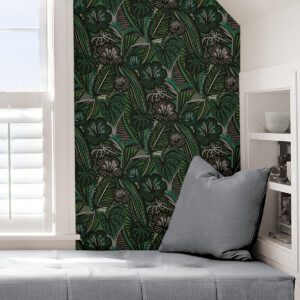 Greens Lotusland Peel and Stick Wallpaper