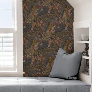 Gold Cranberry Poise Peel and Stick Wallpaper