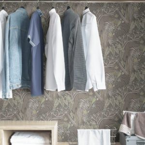 Grey Mint Poise Peel and Stick Wallpaper