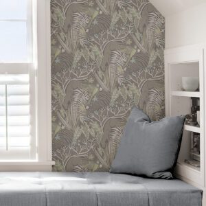 Grey Mint Poise Peel and Stick Wallpaper