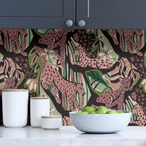 Plum Cat Nap Peel and Stick Wallpaper