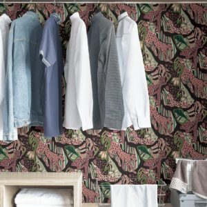 Plum Cat Nap Peel and Stick Wallpaper