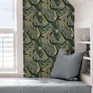 Greens Cat Nap Peel and Stick Wallpaper