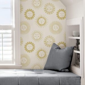 Cream Konark Peel & Stick Wallpaper