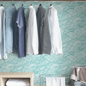 Teal Saybrook Peel & Stick Wallpaper