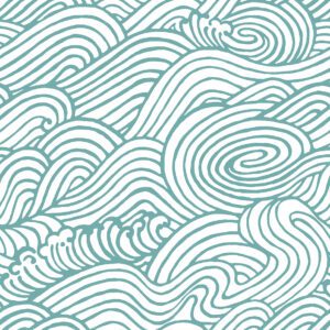 Teal Saybrook Peel & Stick Wallpaper