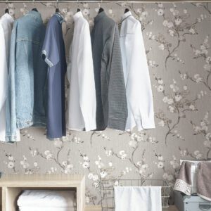 Grey Mirei Peel & Stick Wallpaper