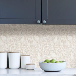 Cream Terrene Peel & Stick Wallpaper