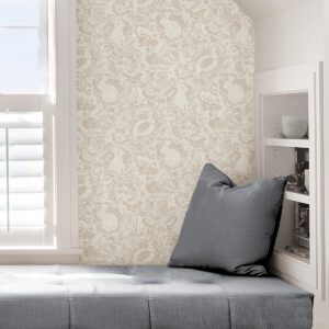 Cream Terrene Peel & Stick Wallpaper