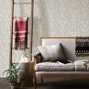 Taupe Escape to the Forest Peel & Stick Wallpaper