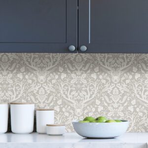 Taupe Escape to the Forest Peel & Stick Wallpaper