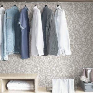 Taupe Escape to the Forest Peel & Stick Wallpaper