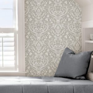 Taupe Escape to the Forest Peel & Stick Wallpaper