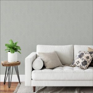 Taupe and Blue Sampson Peel & Stick Wallpaper