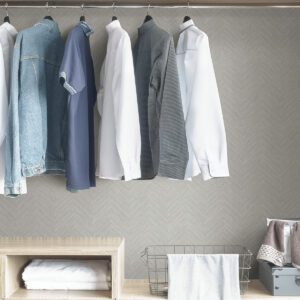 Taupe and Blue Sampson Peel & Stick Wallpaper