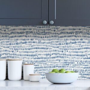 Blue Kylver Peel & Stick Wallpaper