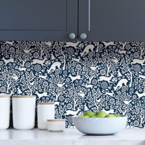Navy Merriment Peel & Stick Wallpaper