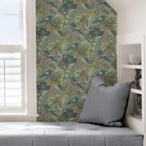 Sage Jaybird Peel and Stick Wallpaper