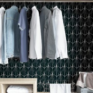 Black Dorset Peel & Stick Wallpaper