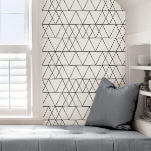 Black Harris Peel and Stick Wallpaper