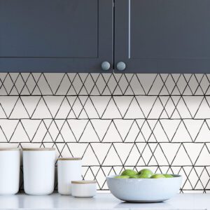 Black Harris Peel and Stick Wallpaper