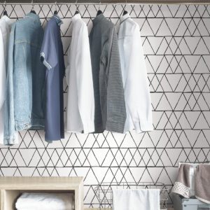 Black Harris Peel and Stick Wallpaper