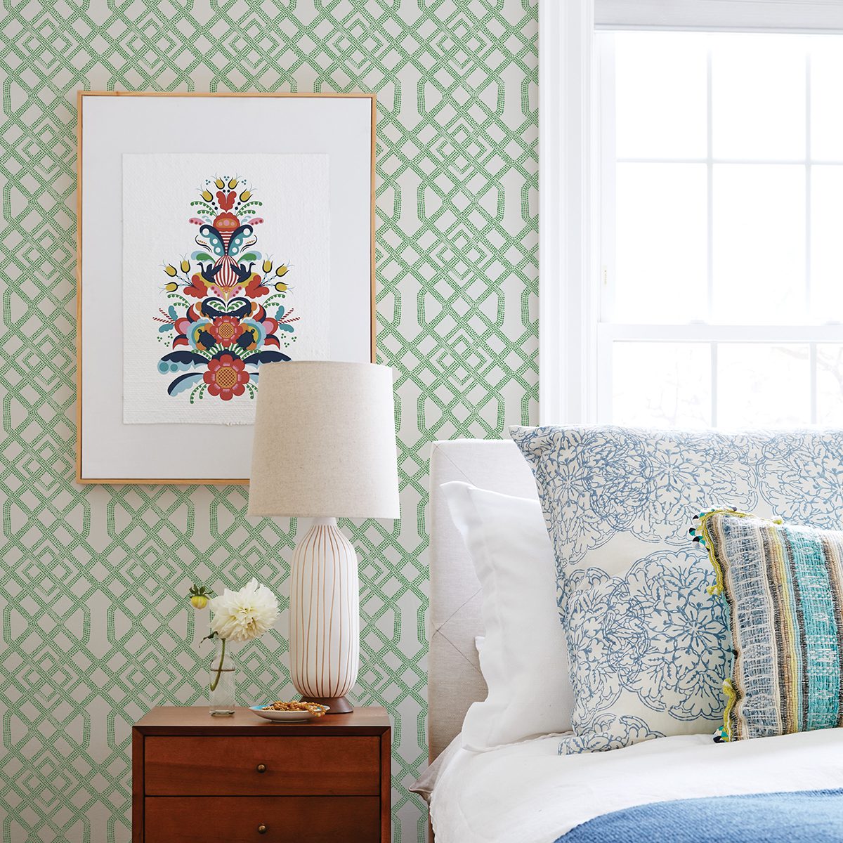 0058670 a classic trellis print with modern flair this green and white geometric peel and stick wallpaper is.jpeg