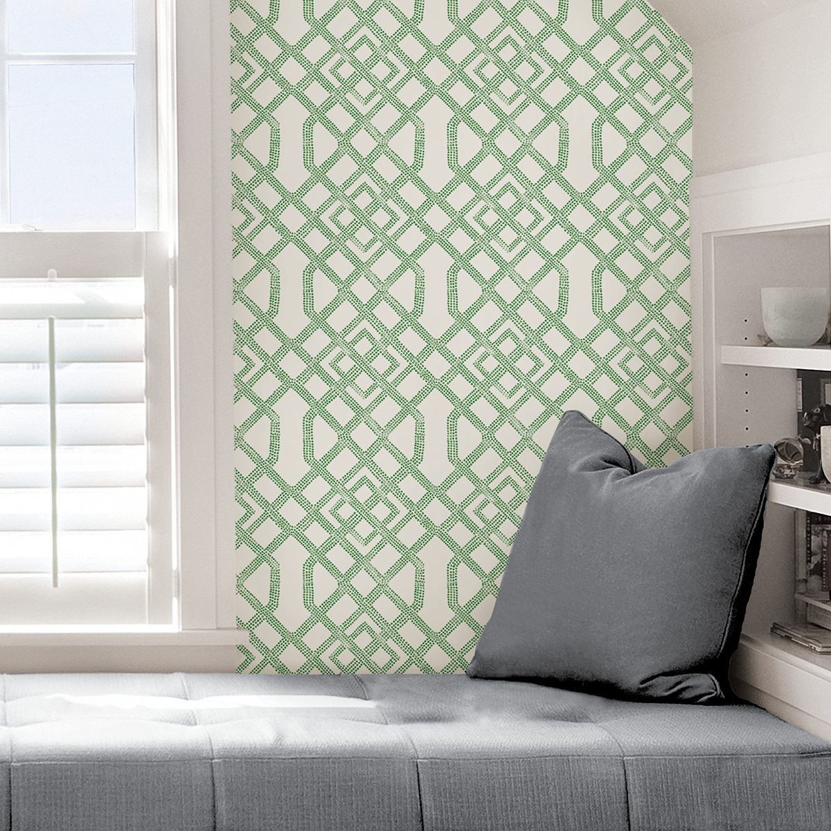 0058671 a classic trellis print with modern flair this green and white geometric peel and stick wallpaper is.jpeg