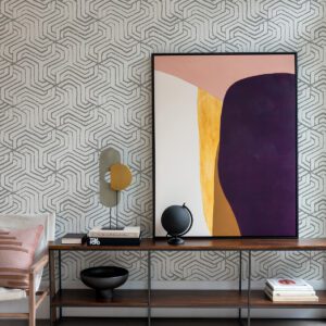 0058710 embark on a stylish decorating journey with this geometric peel and stick wallpaper its black and wh.jpeg