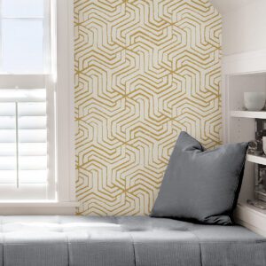 Ochre Farrow Peel & Stick Wallpaper