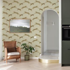 Dune Leaping Cheetah Peel and Stick Wallpaper