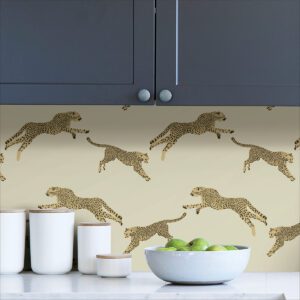 Dune Leaping Cheetah Peel and Stick Wallpaper