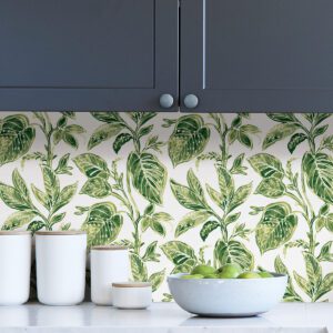 Green Caryota Peel & Stick Wallpaper