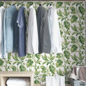 Green Caryota Peel & Stick Wallpaper