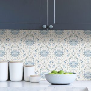 Blue Shellby Peel & Stick Wallpaper